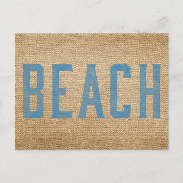 Cartão Postal Burlap Beach (Frente)
