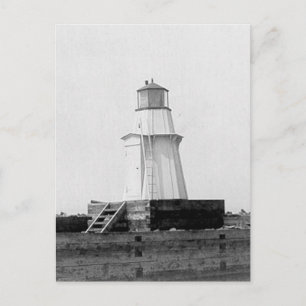 Cartão Postal Burlington Breakwater North Lighthouse