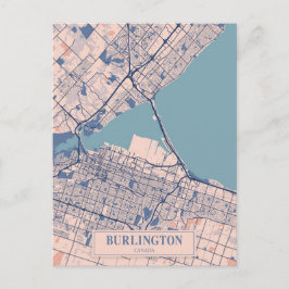 Cartão Postal Burlington Canada Breezy City Map Travel