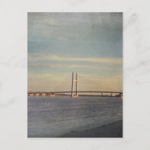 Cartão Postal Burlington, Iowa Bridge e Mississippi