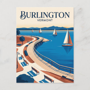 Cartão Postal Burlington Waterfront Vermont