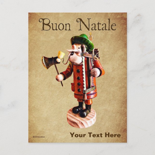 Cartão Postal Burner de Incenso "Smoker Man" alemão (Frente)