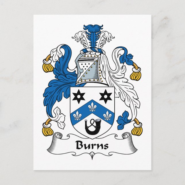 Cartão Postal Burns Family Crest (Frente)