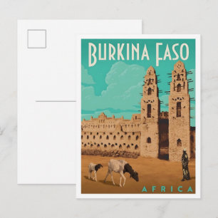 Cartão Postal Burquina Faso África Viagens Antigas 