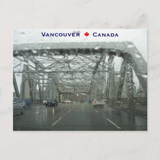 Cartão Postal Burrard Bridge Vancouver Canadá (Frente)