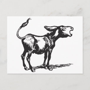 Cartão Postal burro a zurro