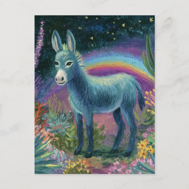 Cartão Postal Burro Bonito à Noite (Frente)