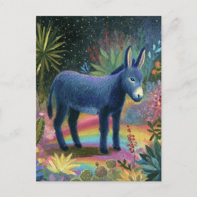 Cartão Postal Burro Bonito Fofo (Frente)