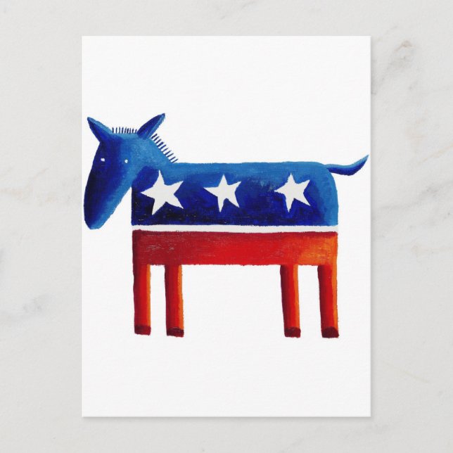 Cartão Postal Burro Democrata (Frente)