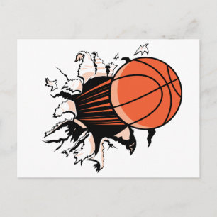 Cartão Postal Burst de Basquete