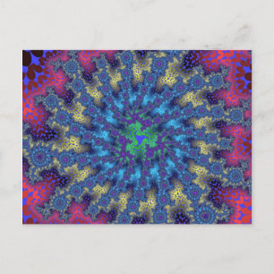 Cartão Postal Burst de Seafoam Rosa