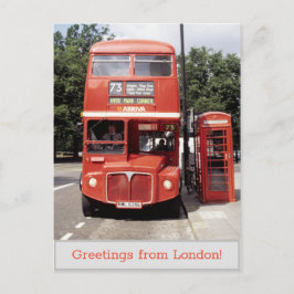 Cartão Postal Bus and Telephone Box London 1998