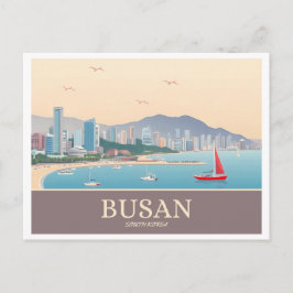 Cartão Postal Busan South Korea Pastel Viagem