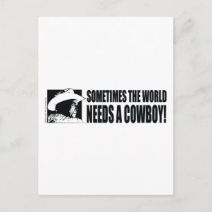 Cartão Postal BUSH-Cowboy-Hat-White