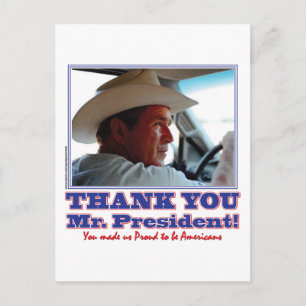 Cartão Postal Bush-Obrigado-Americano