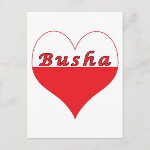 Cartão Postal Busha Polonês Heart