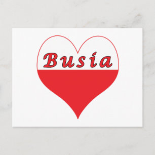 Cartão Postal Busia Polonês Heart