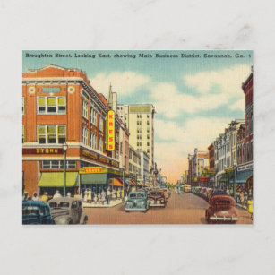 Cartão Postal Business District, Savannah, Geórgia