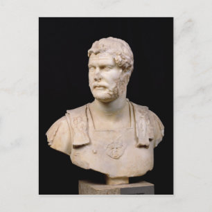 Cartão Postal Busto do imperador Hadrian encontrado em Creta