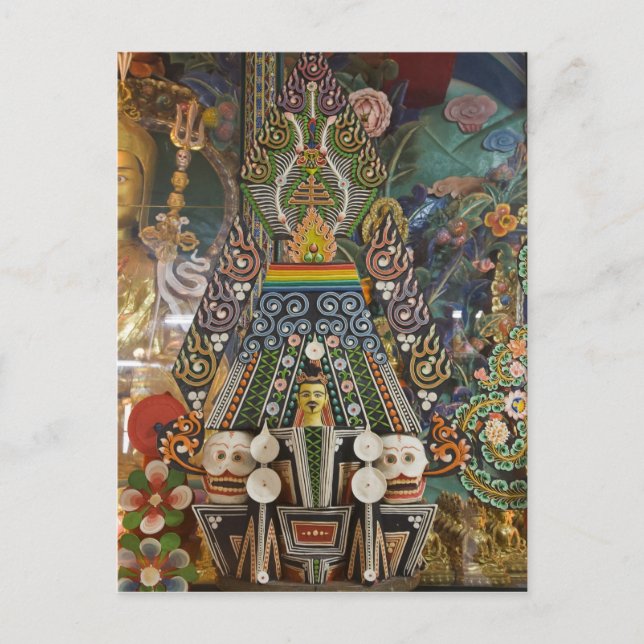 Cartão Postal Butão. Bolos cerimoniais feitos por monges adoram  (Frente)