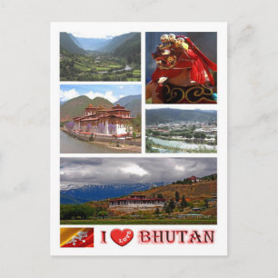 Cartão Postal Butão - Eu Amo -