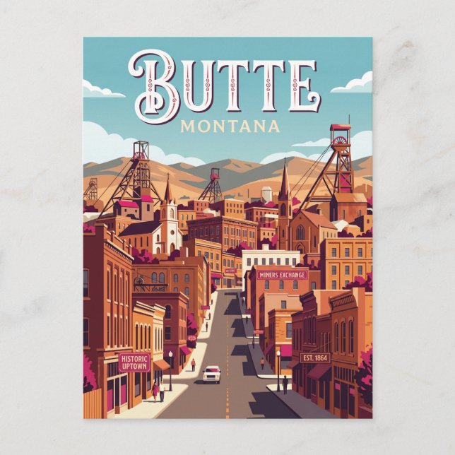 Cartão Postal Butte EUA (Frente)
