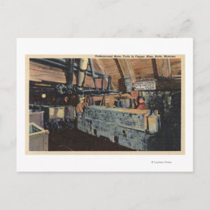Cartão Postal Butte, Montana - Motor subterrâneo