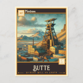 Cartão Postal Butte, Montana | Vintage