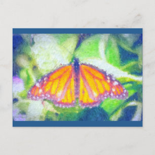 Cartão Postal Butterfly impressionista