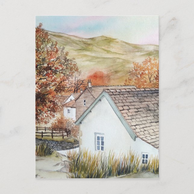 Cartão Postal Buttermere Village, Lake District, Inglaterra (Frente)