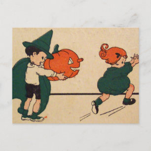 Cartão Postal Buu! (Cartão Antigo de Halloween)