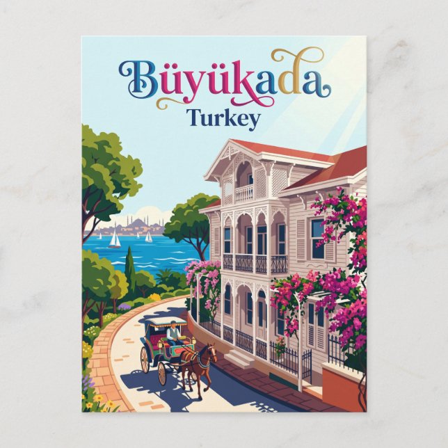 Cartão Postal Büyükada Turquia (Frente)