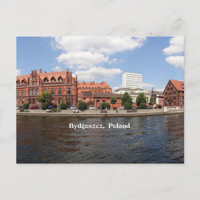 Cartão Postal Bydgoszcz, fotografia de capa de cidade de Polônia (Frente)