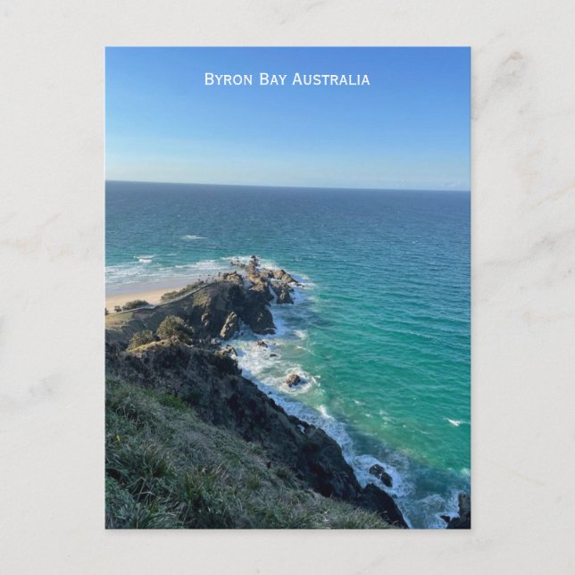 Cartão Postal Byron Bay Austrália - Vista marítima 2 (Frente)