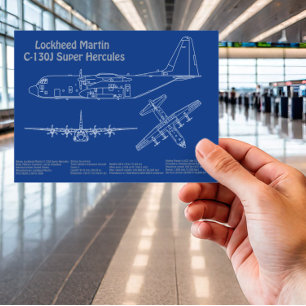 Cartão Postal C-130 Hércules - Planos de avião para Blueprint AD