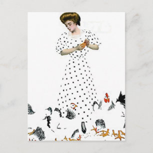 Cartão Postal C Coles Phillips ‘Garota Desaparecendo’ “Vida no