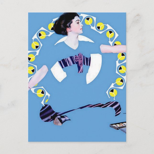 Cartão Postal C Coles Phillips “Um Brinquedo Problemático” Garot (Frente)
