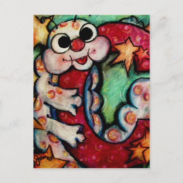 Cartão Postal C é para a lagarta (Frente)