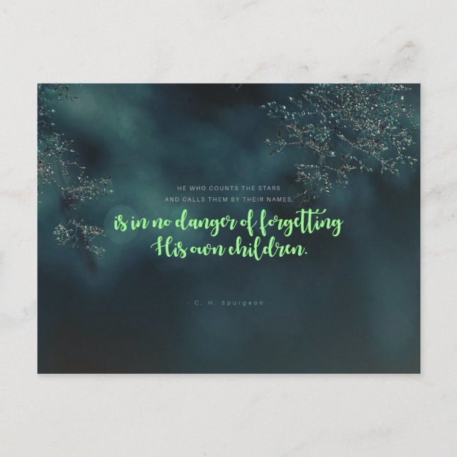 Cartão Postal C. H. Spurgeon - Aquele que conta as estrelas (Frente)