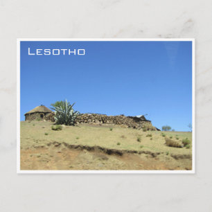 Cartão Postal cabana de lesotho