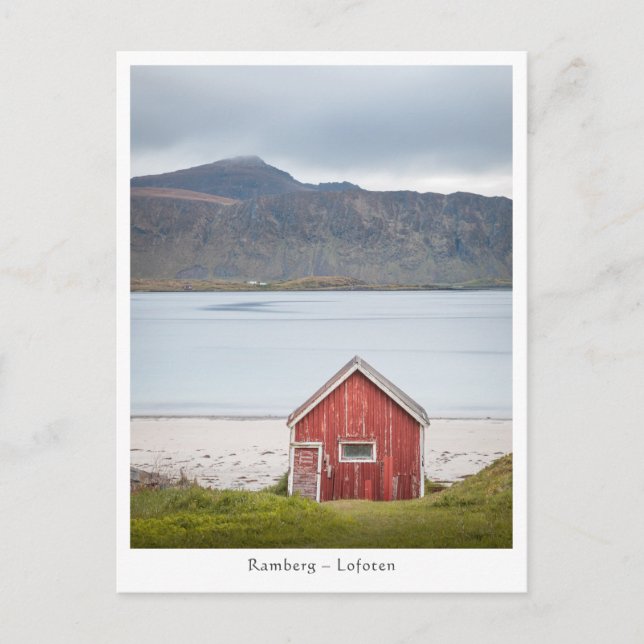 Cartão Postal Cabana Ramberg Lofoten (Frente)