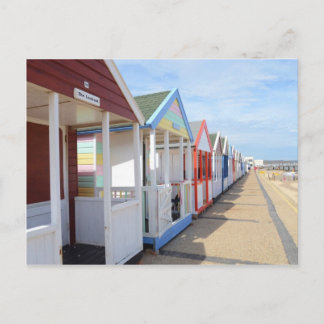 Cartão Postal Cabanas coloridas da praia