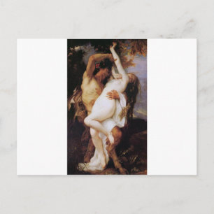 Cartão Postal Cabanel Alexandre Nymphe et Satyr 1860