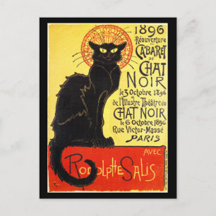 Cartão Postal Cabaret du Chat Noir, Steinlen