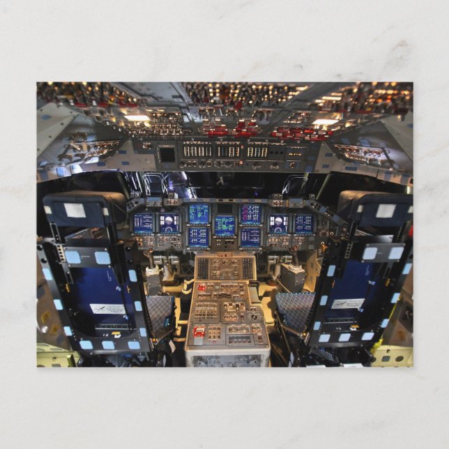 Cartão Postal Cabarita do Flight Deck do NASA Space Shuttle Ende (Frente)