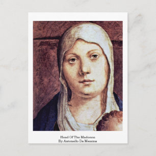 Cartão Postal Cabeça da Madona por Antonello da Messina