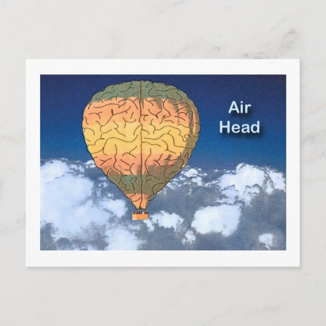 Cartão Postal Cabeça de Ar: Balão de Ar Quente (Frente)
