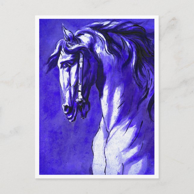 Cartão Postal Cabeça de Cavalos (Roxo) (Frente)