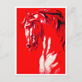 Cartão Postal Cabeça de Cavalos (Vermelho)