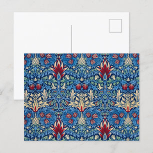 Cartão Postal Cabeça de cobra, Wallpaper Flor de William Morris